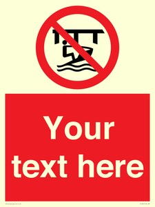 Custom Do not use watercraft in the vicinity of piers